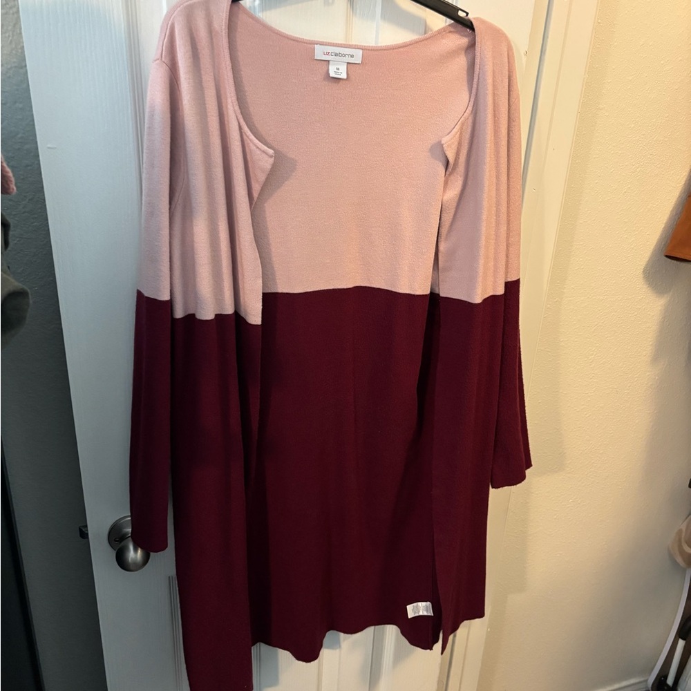 Liz Claiborne Rose Duster Sweater